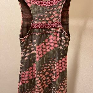 Free People Pink Flora tunic dress